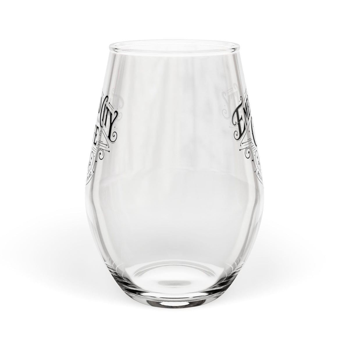 Emerald City Café Stemless Wine Glass — 11.75oz Branded Barware