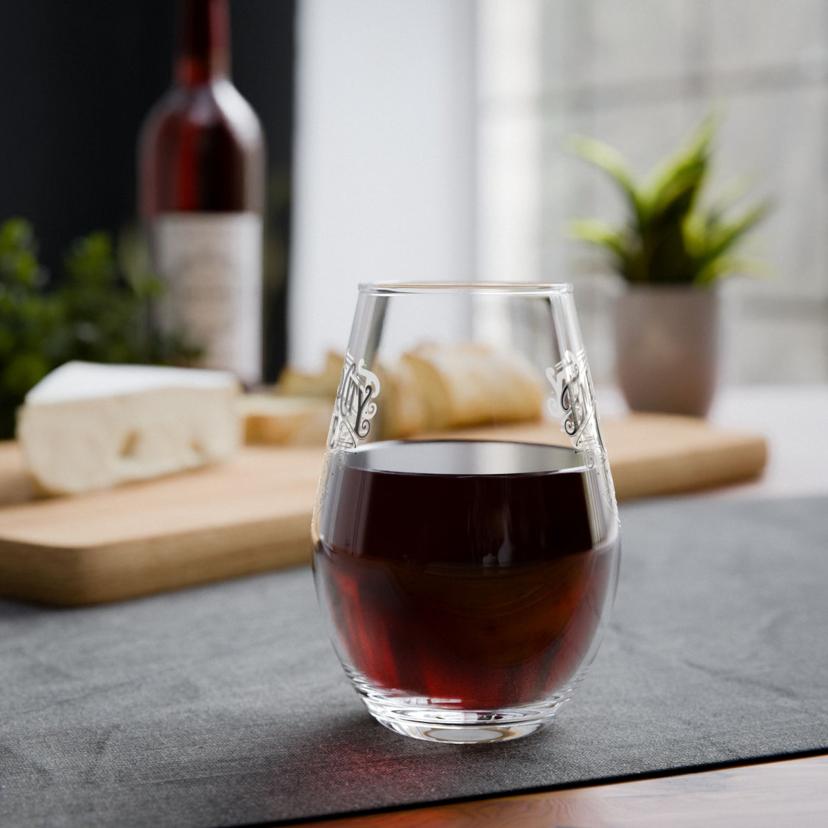 Emerald City Café Stemless Wine Glass — 11.75oz Branded Barware