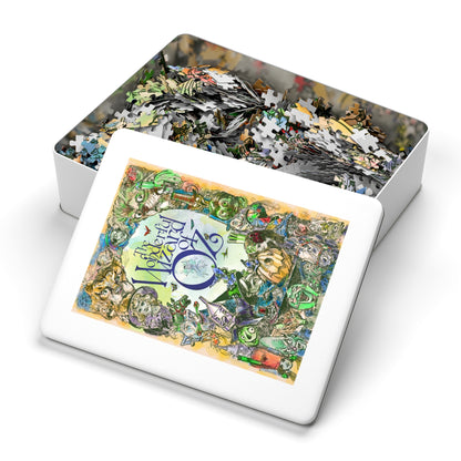 Classic Wonderful Wizard of Oz Jigsaw Puzzle with vintage Oz characters — 500, 1000, 2000 Piece Puzzle with Tin Case