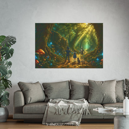 The Magic of Oz Poster Art of Dorothy and Friends on the Road of Yellow Bricks (Satin or Matte)