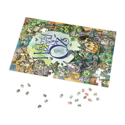 Classic Wonderful Wizard of Oz Jigsaw Puzzle with vintage Oz characters — 500, 1000, 2000 Piece Puzzle with Tin Case