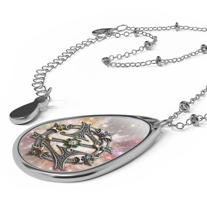 The Magic of Oz Emerald City Royalty Crest Pendant Necklace — silver aluminum