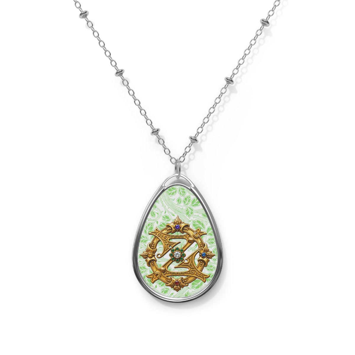 The Magic of Oz  Emerald City Royalty Crest Pendant Necklace — golden aluminum