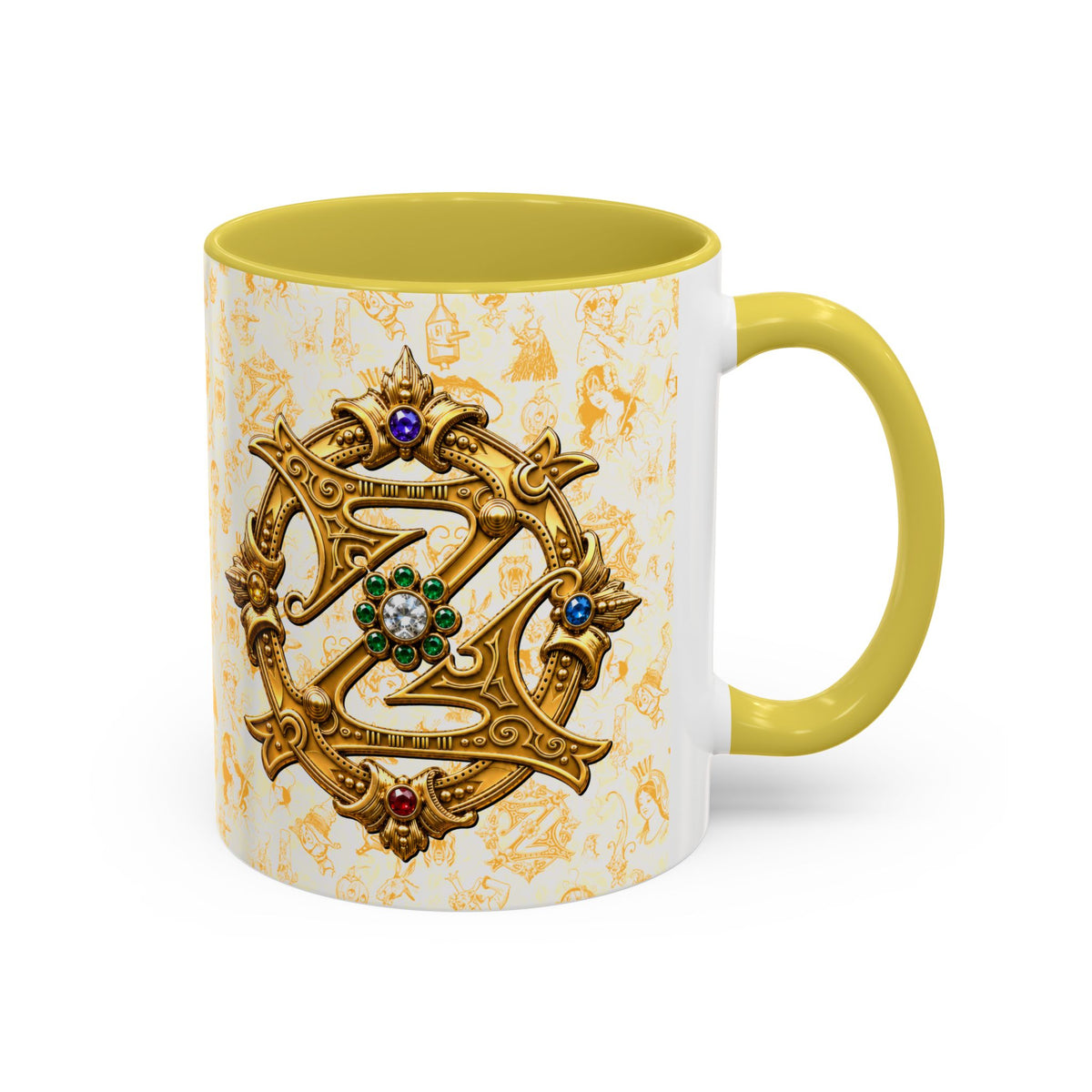 Vintage Wizard of Oz Character Mug with Emerald City Royalty Crest coffee mug