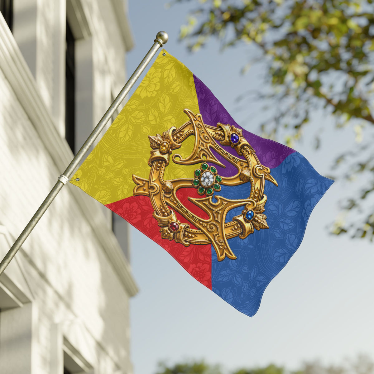 The Magic of Oz Emerald City Royalty Crest Flag