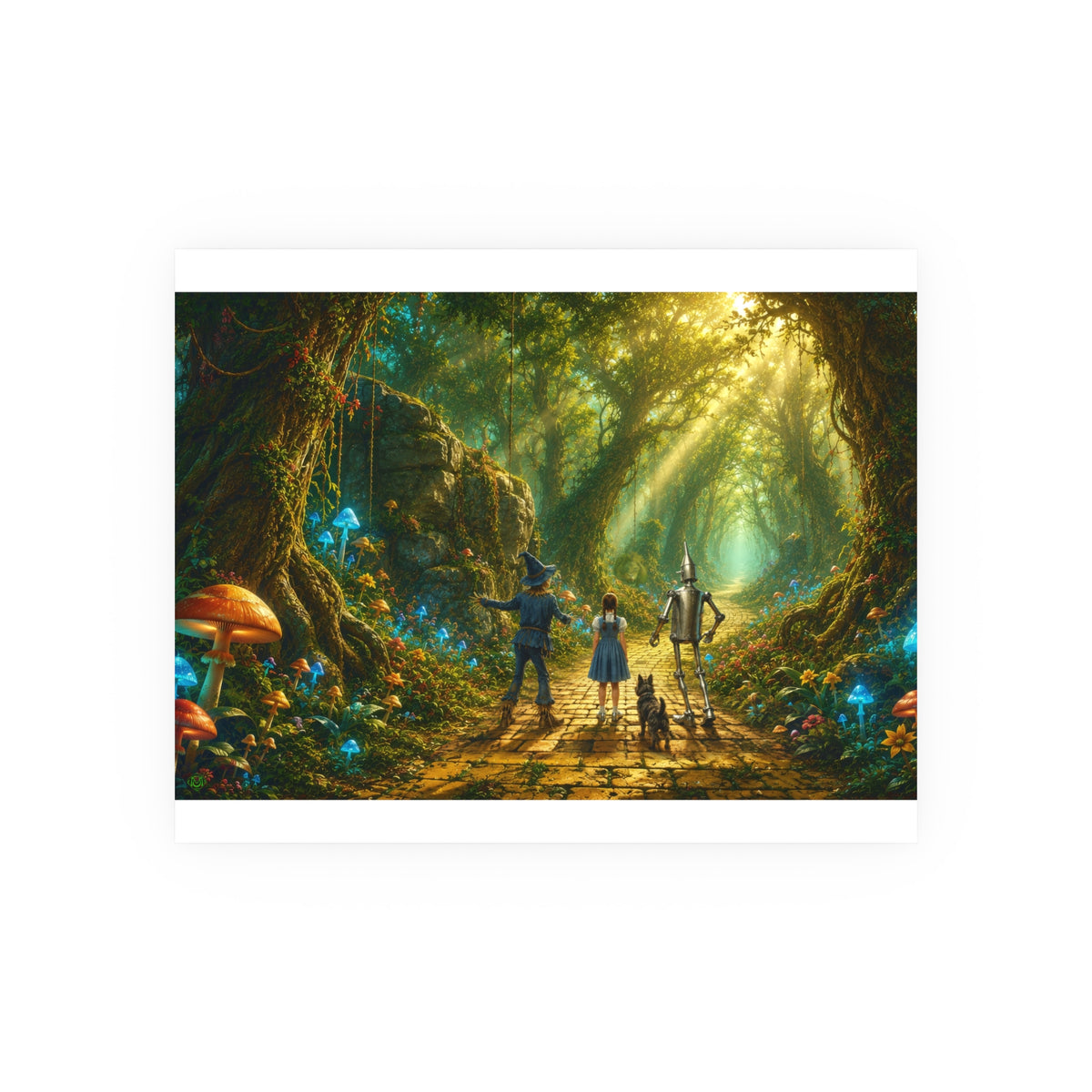The Magic of Oz Poster Art of Dorothy and Friends on the Road of Yellow Bricks (Satin or Matte)