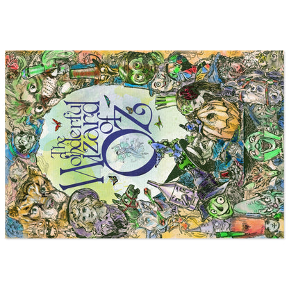 Classic Wonderful Wizard of Oz Jigsaw Puzzle with vintage Oz characters — 500, 1000, 2000 Piece Puzzle with Tin Case