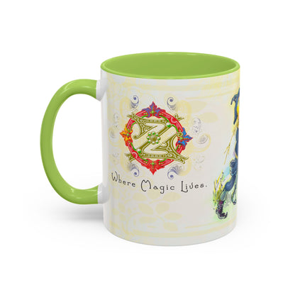Classic Wonderful Wizard of Oz Character Coffee Mug featuring the original Yellow Brick Road gang — (11oz)
