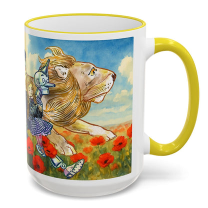 Classic Wizard of Oz Mug — featuring the original Yellow Brick Road gang Illustration (15oz)