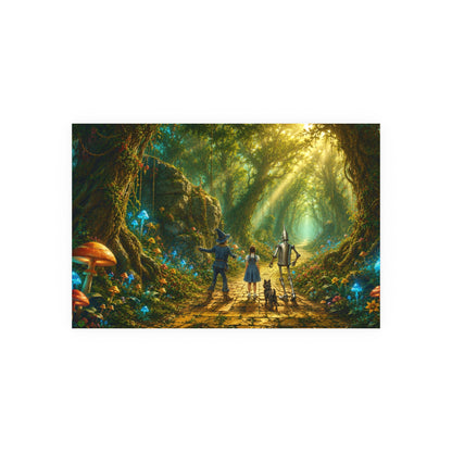 The Magic of Oz Poster Art of Dorothy and Friends on the Road of Yellow Bricks (Satin or Matte)