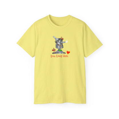 Love Lives Here in Heartwood with Nick Chopper T-Shirts