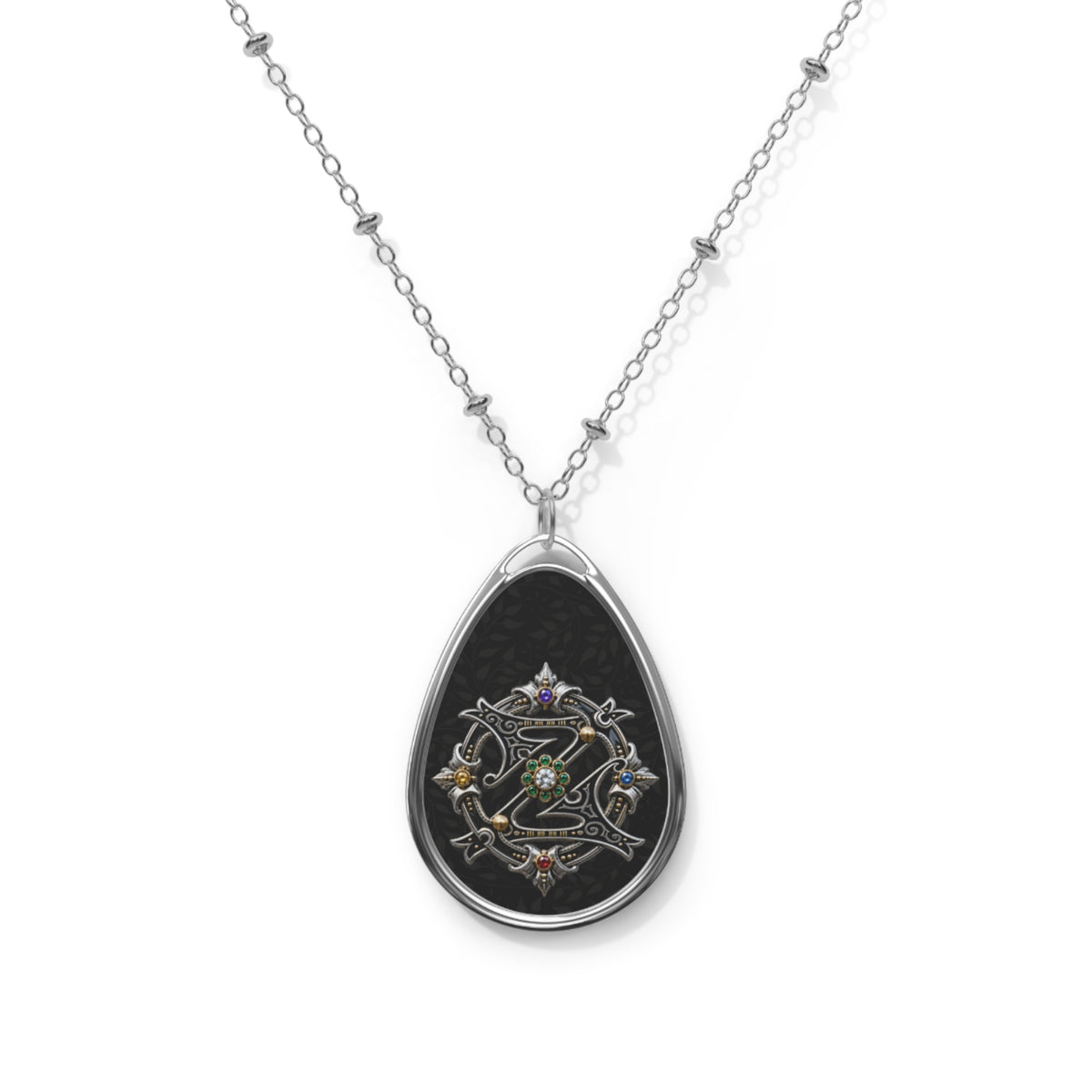 The Magic of Oz Emerald City Royalty Crest Pendant Necklace — black