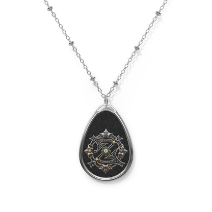 The Magic of Oz Emerald City Royalty Crest Pendant Necklace — black
