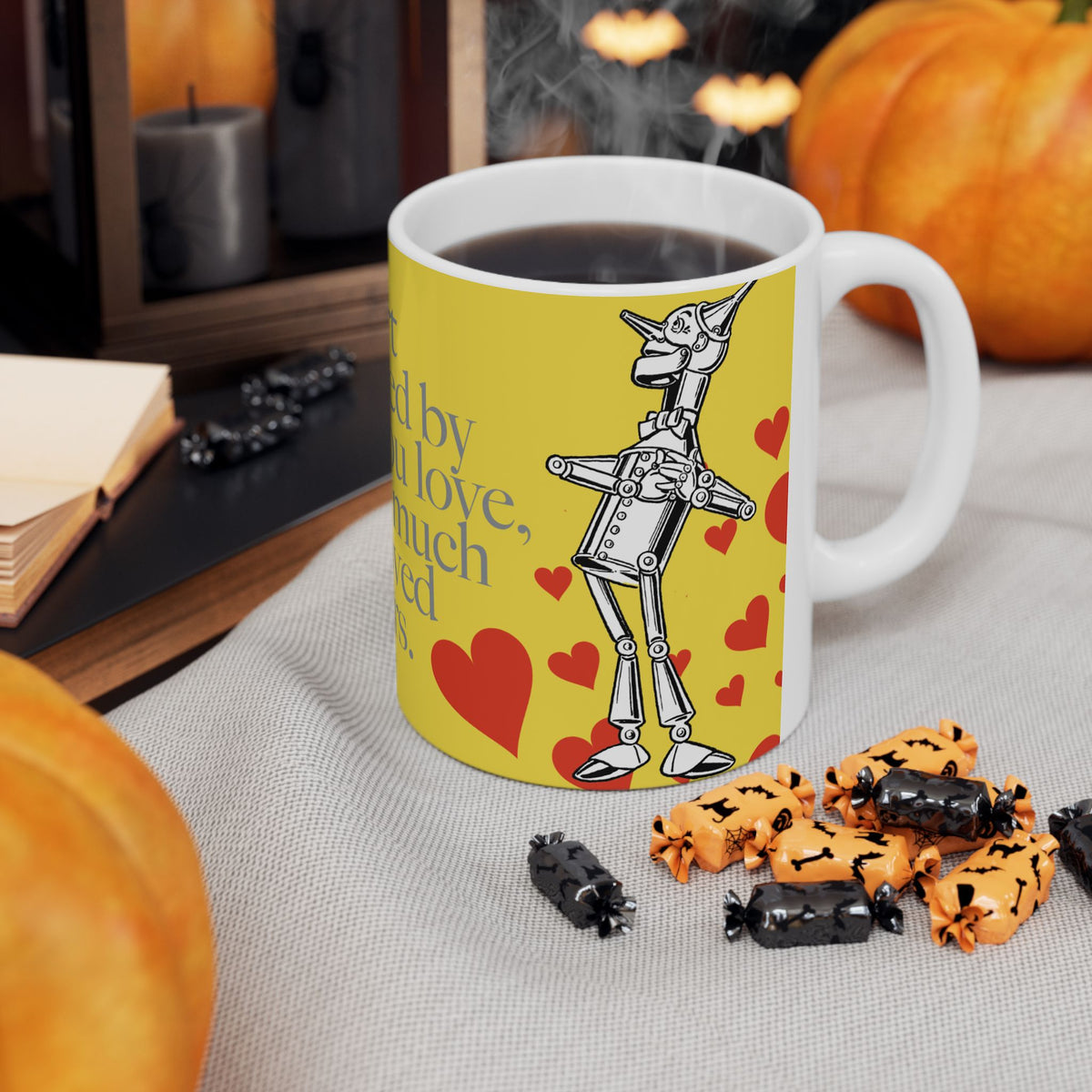Vintage Nick Chopper, the tin woodman mug  “A heart is not judged by how much you love...”
