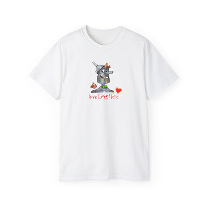 Love Lives Here in Heartwood with Nick Chopper T-Shirts