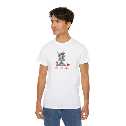 Love Lives Here in Heartwood with Nick Chopper T-Shirts