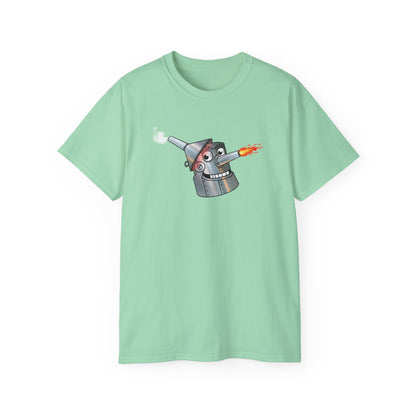 Heartwood Tin Woodman t-shirt with a retro look in dozen colors