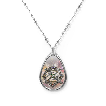 The Magic of Oz Emerald City Royalty Crest Pendant Necklace — silver aluminum