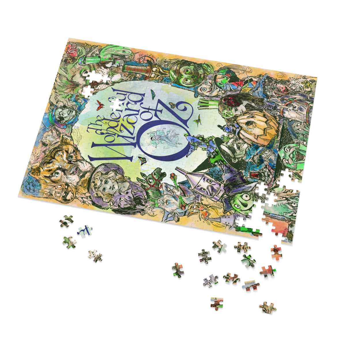 Classic Wonderful Wizard of Oz Jigsaw Puzzle with vintage Oz characters — 500, 1000, 2000 Piece Puzzle with Tin Case