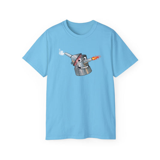 Heartwood Tin Woodman t-shirt with a retro look in dozen colors