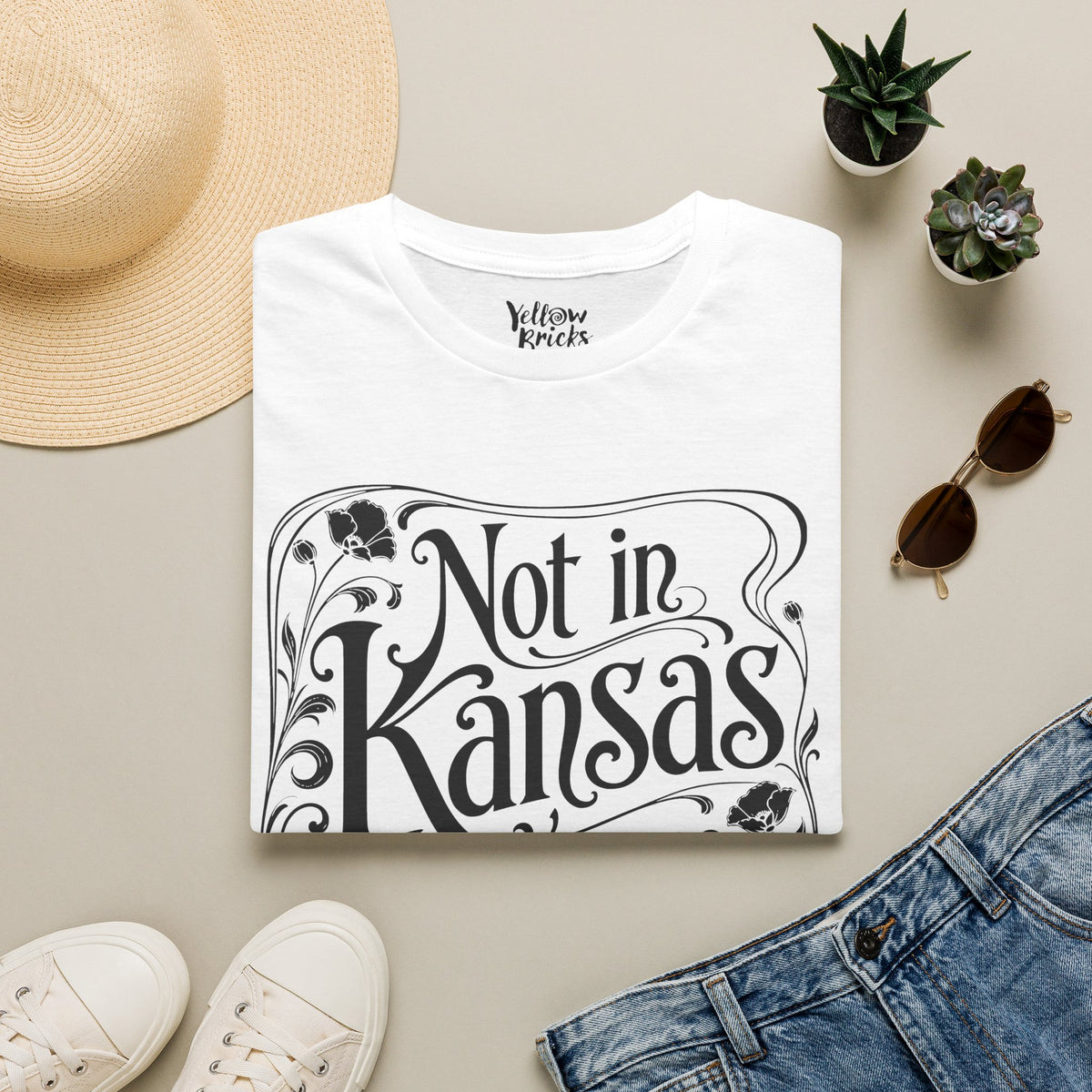 Not in Kansas Anymore T-Shirt — Whimsical Vintage Oz-Inspired Graphic Tee