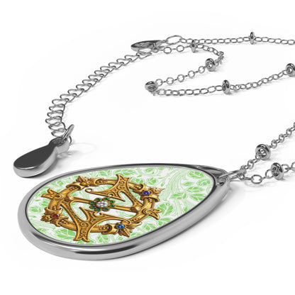 The Magic of Oz  Emerald City Royalty Crest Pendant Necklace — golden aluminum