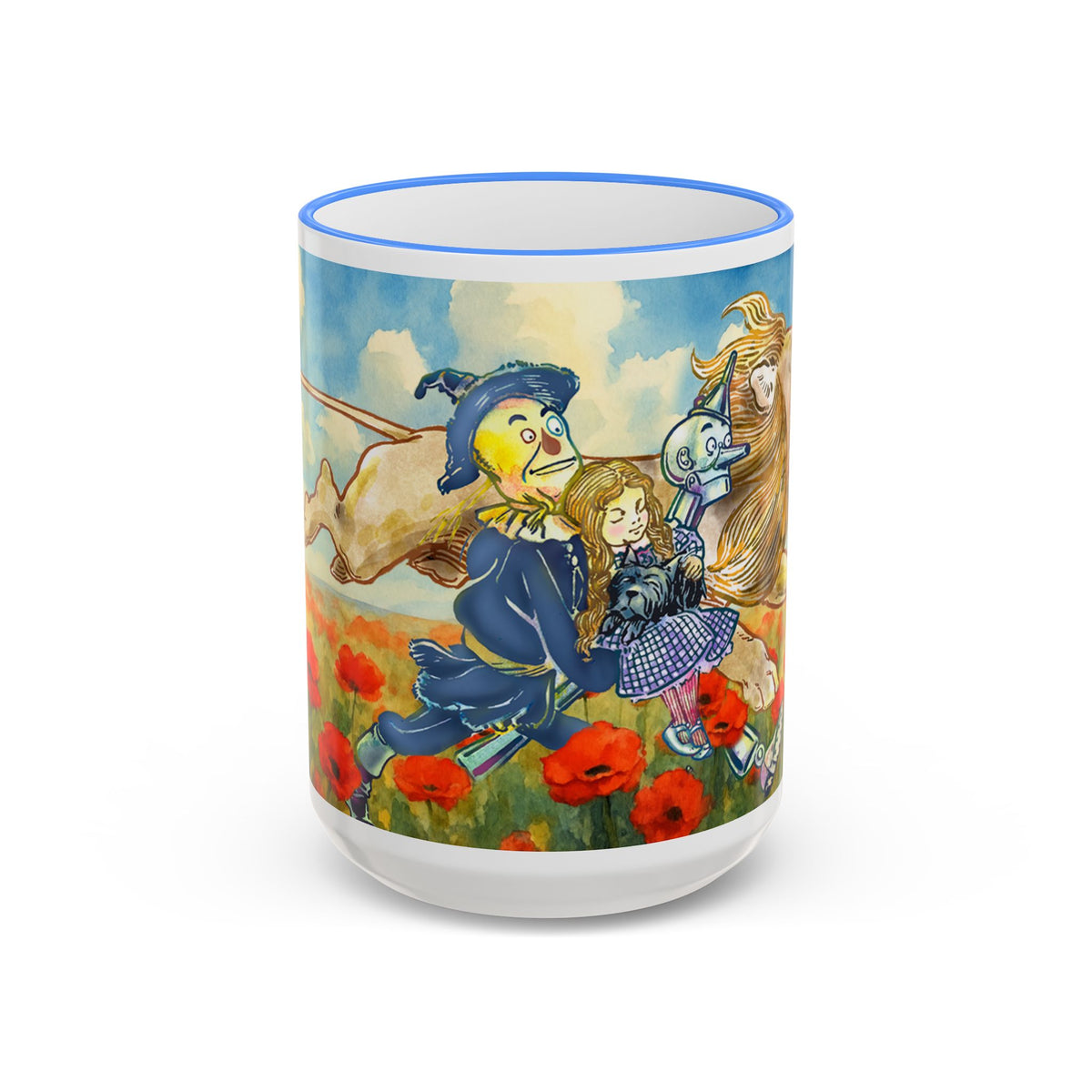 Classic Wizard of Oz Mug — featuring the original Yellow Brick Road gang Illustration (15oz)