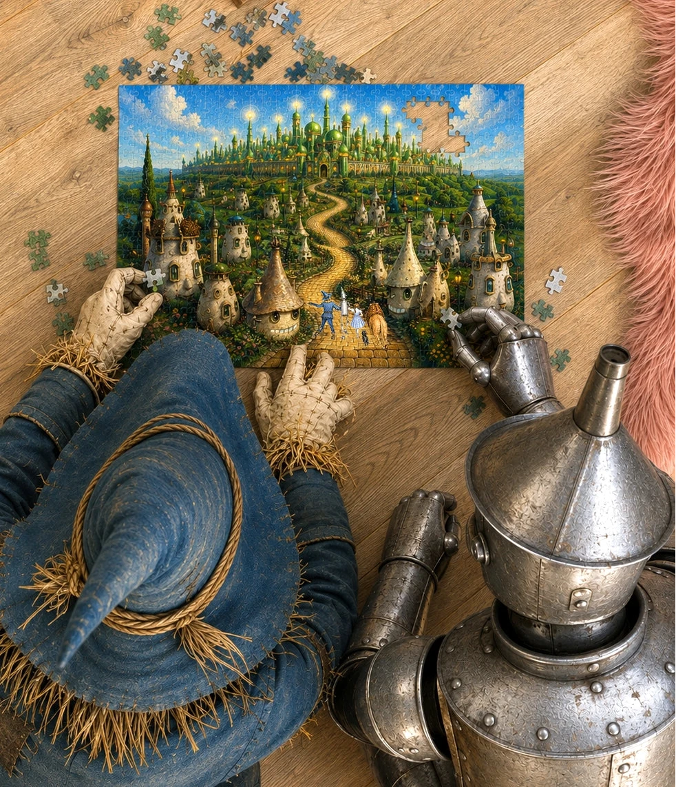 Classic Oz Emerald City 1000 pcs Character Jigsaw puzzle with a protective tin box