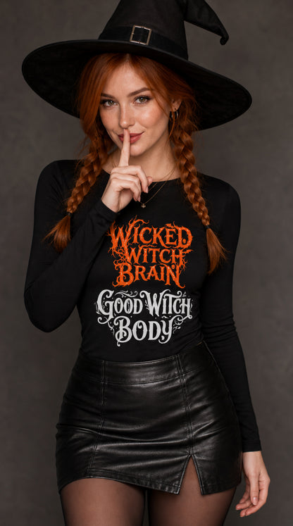 Yellow Bricks' Wicked Witch Brain, Good Body Long Sleeve tee