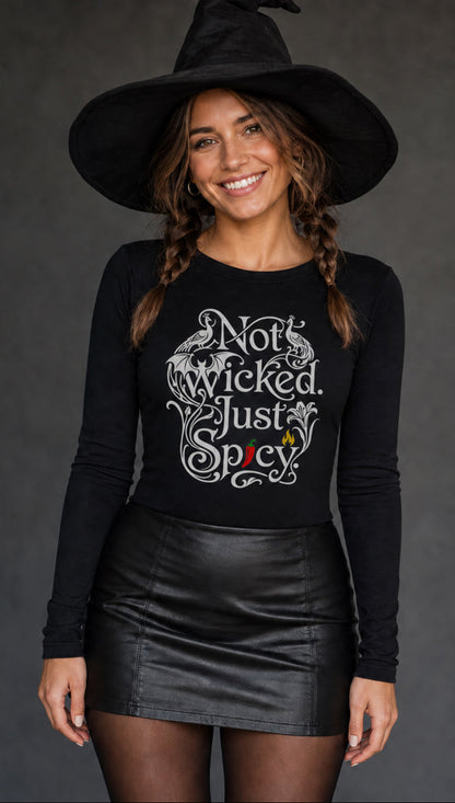 Yellow Bricks' Not Wicked Just Spicy Long Sleeve tee