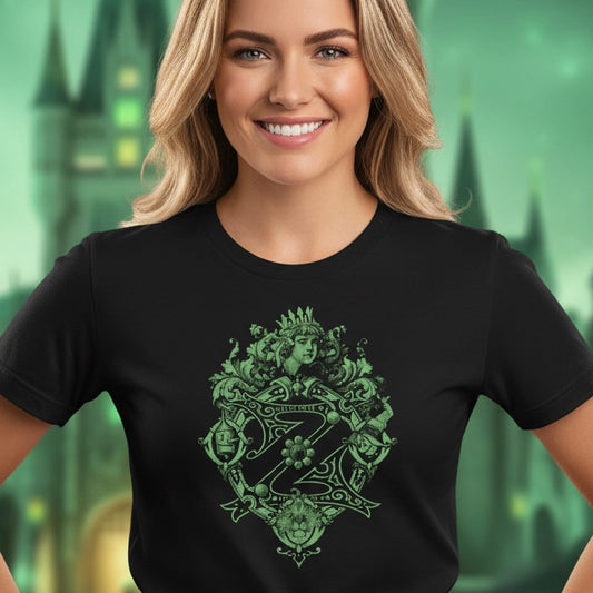 Classic Wizard of Oz eco tee with Royalty Crest character art