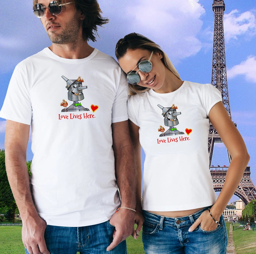Love Lives Here in Heartwood with Nick Chopper T-Shirts