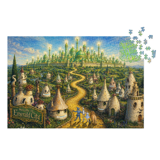 Classic Oz Emerald City 1000 pcs Character Jigsaw puzzle with a protective tin box