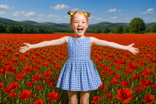 Dorothy Gale Blue Gingham Sundress - Cute Girls' Summer Oz Dress for Kids