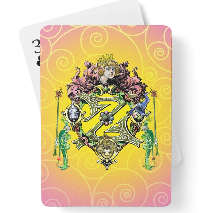 Classic Land of Oz Poker playing cards featuring vintage Oz Royalty Crest