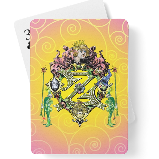 Classic Land of Oz Poker playing cards featuring vintage Oz Royalty Crest